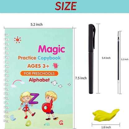 🪄 Sank Magic Practice Book Set for Kids (4 Books + Pen + Refills)