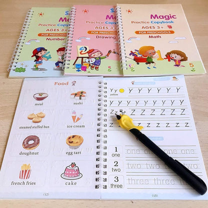 🪄 Sank Magic Practice Book Set for Kids (4 Books + Pen + Refills)